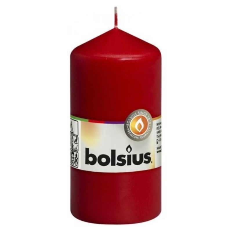 Reducere 18% - Set 2 x Lumanare Stalp 120 x 58 mm Bolsius, Rosu Burgund 1 Set 2 x Lumanare Stalp 120 x 58 mm Bolsius