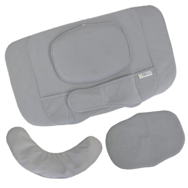 Reducere 50% - Set 3 perne ergonomice, BBluv, Ergo, Pentru cap, gat si trunchi, 8 functii, Inclinare 12 grade, Cu husa detasabila si lavabila, 0 luni+, Grey 1 Set 3 perne ergonomice