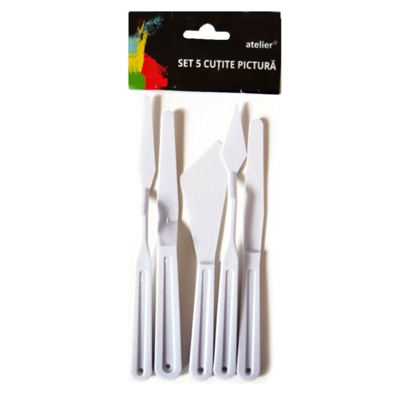 Reducere 20% - Set 5 Cutite din Plastic Pictura Atelier 1 Set 5 Cutite din Plastic Pictura Atelier