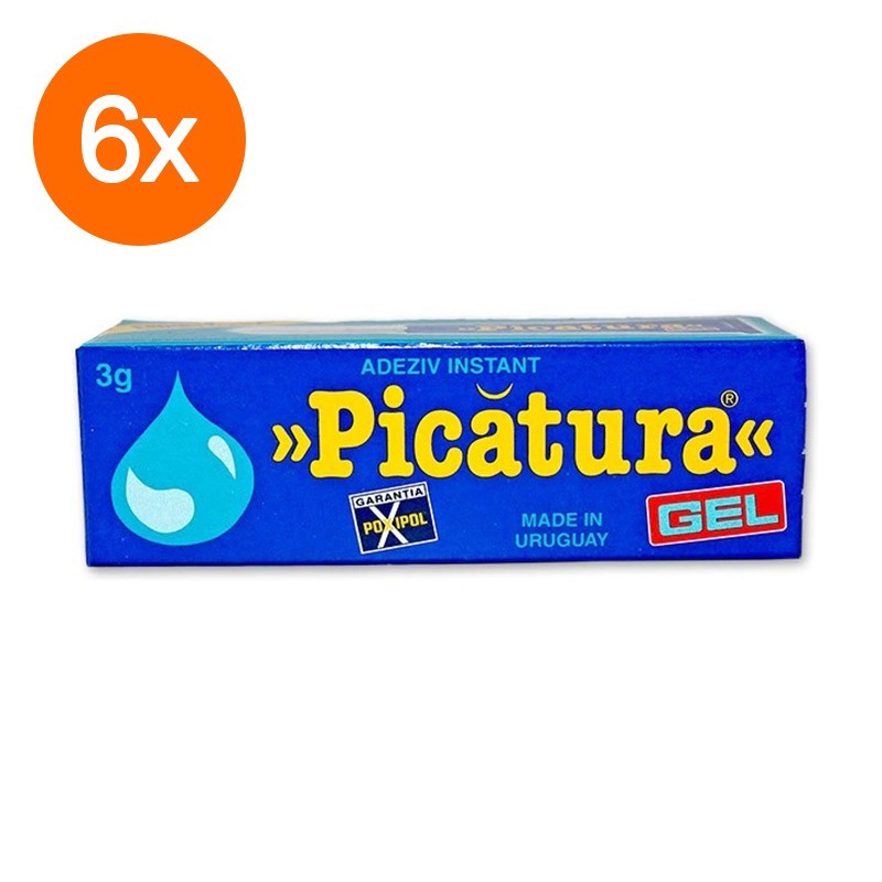Reducere 14% - Set 6 Bucati Adeziv Instant Picatura Gel, 3 g 1 Set 6 Bucati Adeziv Instant Picatura Gel
