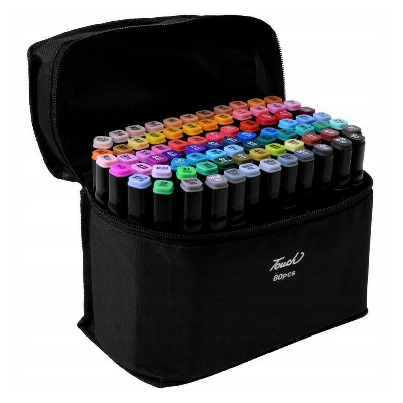 Reducere 38% - Set 80 carioci, Jokomisiada, ProTone, De colorat, Cu 2 capete, Cu alcool, Cu multiple culori, 3 ani+, Multicolor 1 Set 80 carioci