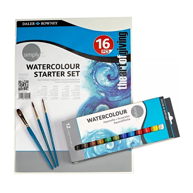 Reducere 20% - Set acuarela Starter Simply Daler Rowney 1 Set acuarela Starter Simply Daler Rowney