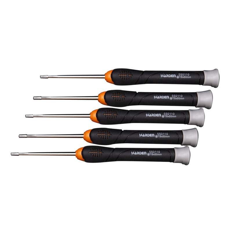 Reducere 14% - Set de 5 Surubelnite de Precizie, Torx, Profesional, Harden, T6 x 50 mm 1 Set de 5 Surubelnite de Precizie