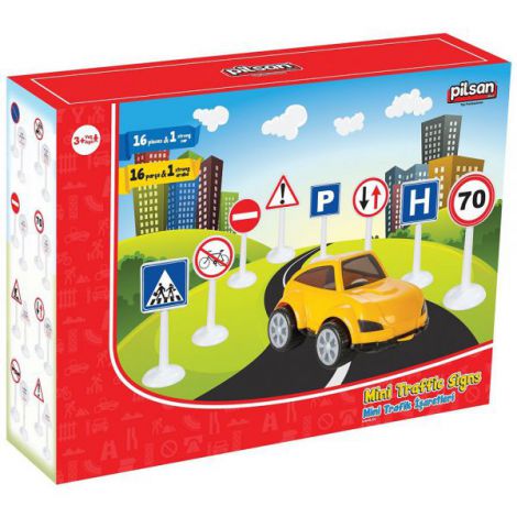 Reducere 47% - Set Pilsan Jucarie indicatoare rutiere Mini Traffic Signs cu masinuta 2 Reducere 47% - Set Pilsan Jucarie indicatoare rutiere Mini Traffic Signs cu masinuta - imagine 2