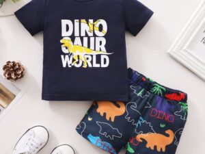 Set tricou si pantaloni Dinosaur...