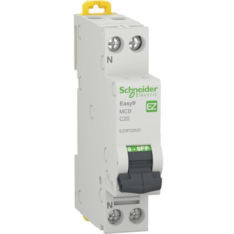 Reducere 14% - Siguranta Electrica Modulara Schneider 1P+N 20A A9N, Curba C, Schneider 1 Siguranta Electrica Modulara Schneider 1P+N 20A A9N