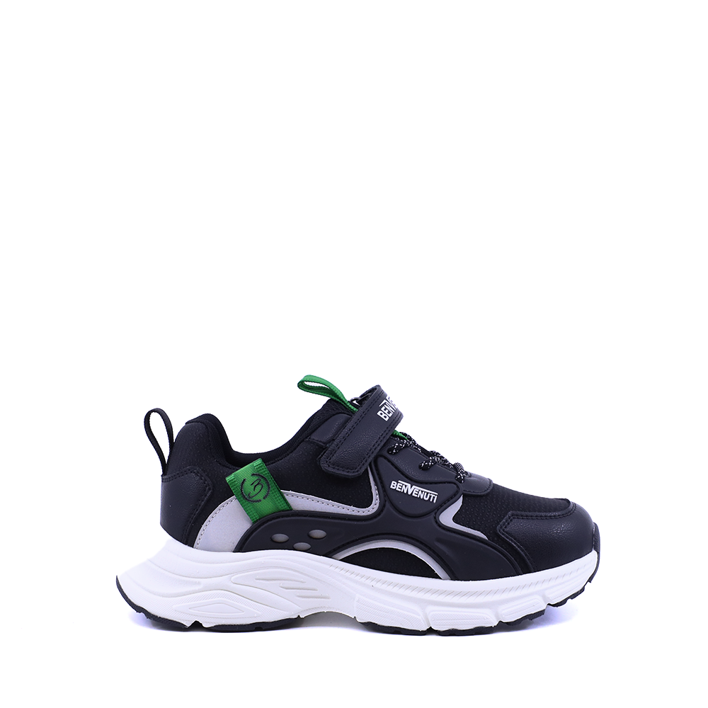 Reducere 30% - Sneakers baieți Benvenuti negri din piele 1 Sneakers baieți Benvenuti negri din piele