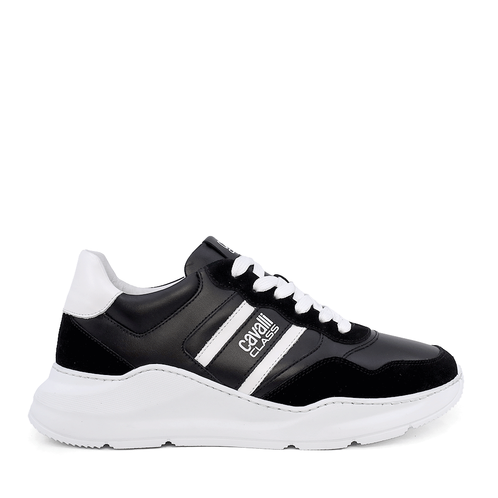 Reducere 50% - Sneakers barbati Cavalli Class negri din piele 3497BP24123N 1 Sneakers barbati Cavalli Class negri din piele 3497BP24123N