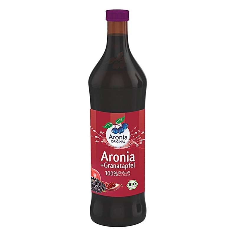 Reducere 14% - Suc Bio Pur de Aronia cu Rodie 700 ml Aronia Original 1 Suc Bio Pur de Aronia cu Rodie 700 ml Aronia Original