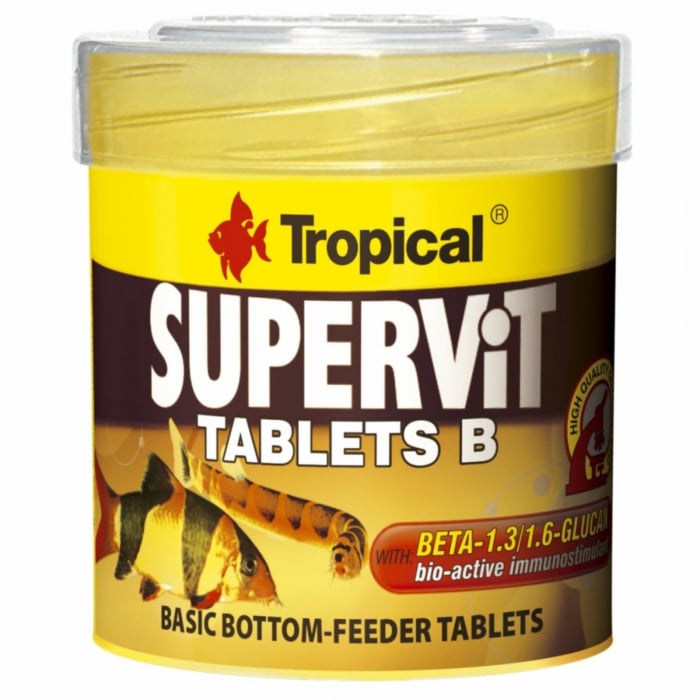 Reducere 28% - SUPERVIT tablete B, Tropical Fish,50ml, 250ml, 150g 1 SUPERVIT tablete B