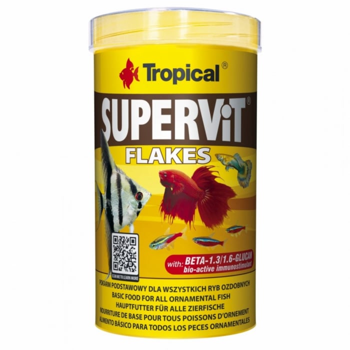 Reducere 28% - SUPERVIT, Tropical Fish Flakes,1000ml, 200g 1 SUPERVIT
