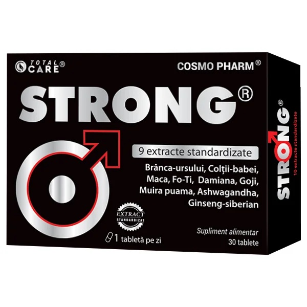 Reducere 19% - Supliment alimentar pentru potenta Strong Total Care, 30 tablete 1 Supliment alimentar pentru potenta Strong Total Care