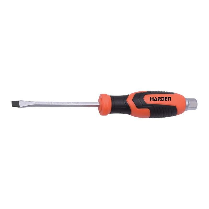 Reducere 14% - Surubelnita cu Maner Bicomponent si Cap de Lovire, Slot, Profesional, Harden, 6 x 150 mm 1 Surubelnita cu Maner Bicomponent si Cap de Lovire