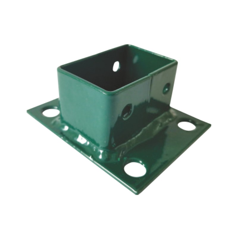 Reducere 14% - Talpi pentru Stalpi de Gard Dimensiuni Stalp 120x100 Mm Acoperire Vopsit Ral 6005 1 Talpi pentru Stalpi de Gard Dimensiuni Stalp 120x100 Mm Acoperire Vopsit Ral 6005