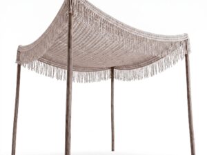 Umbrire de grădină Shelto macrame poly-cotton nuanță net în bej nuanță
