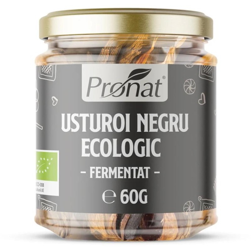 Reducere 14% - Usturoi Negru Fermentat, Bio, 60 g 1 Usturoi Negru Fermentat