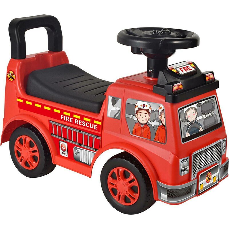 Reducere 47% - Vehicul ride-on, Free2Move, Masina de pompieri, Cu lumini si sunete, Cu spatiu de depozitare, 19-36 luni, Rosu 1 Vehicul ride-on