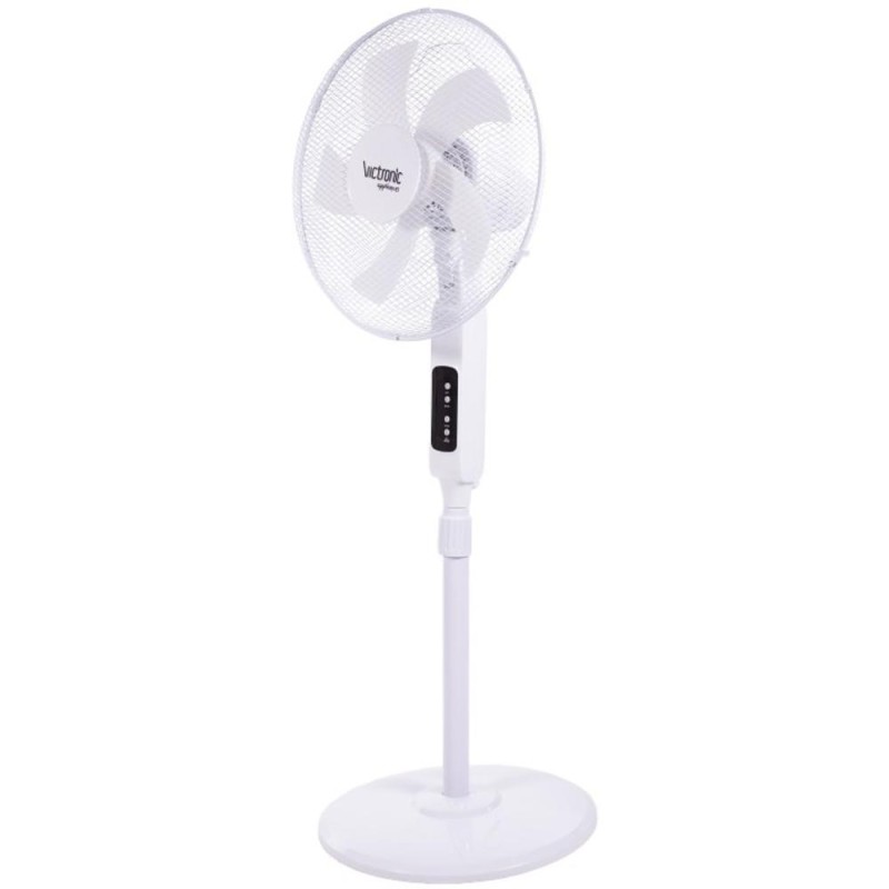 Reducere 14% - Ventilator Electric, cu Picior, Telecomanda, 40 cm, 3 Trepte Viteza, 45 W, Alb, Victronic 1 Ventilator Electric