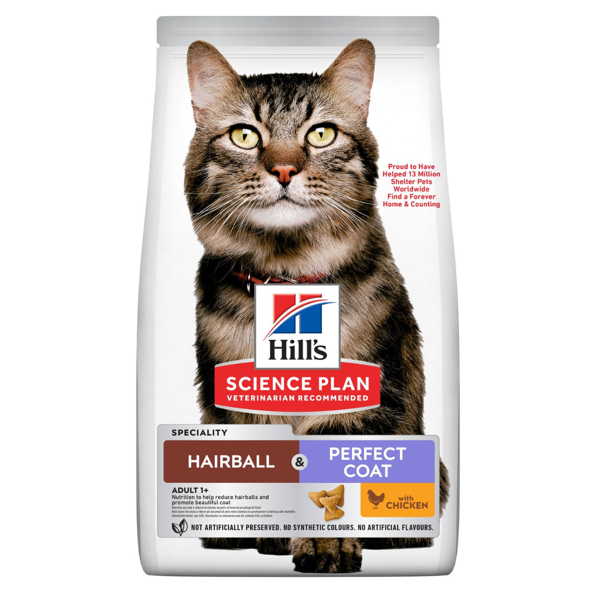 Reducere 30% - HILL'S Science Plan Hairball & Perfect Coat, Pui, hrană uscată pisici, limitarea ghemurilor de blană, 1.5kg 1 HILL'S Science Plan Hairball & Perfect Coat