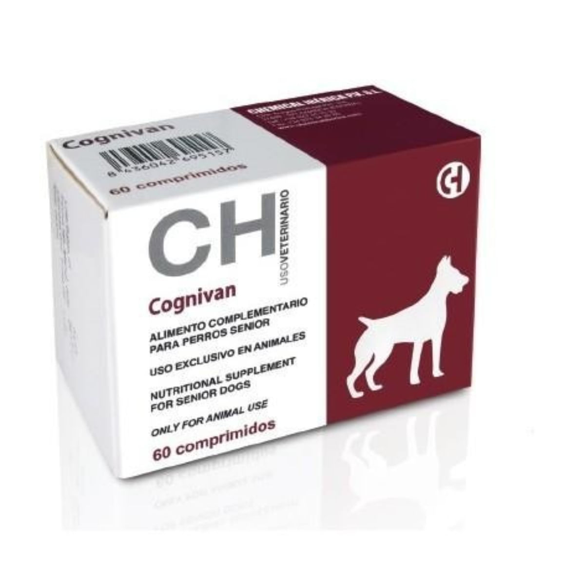 Reducere 38% - CHEMICAL IBERICA Cognivan Neuroprotect Senior, supliment sistem nervos & calmante câini senior, comprimate CHEMICAL IBERICA Cognivan Neuroprotect Senior, XS-XL, supliment sistem nervos & calmante câini senior, cutie, 60 comprimate 1 CHEMICAL IBERICA Cognivan Neuroprotect Senior