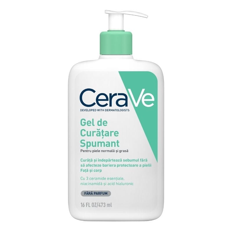 Reducere 30% - Gel de curatare spumant, 473 ml, CeraVe 1 Gel de curatare spumant