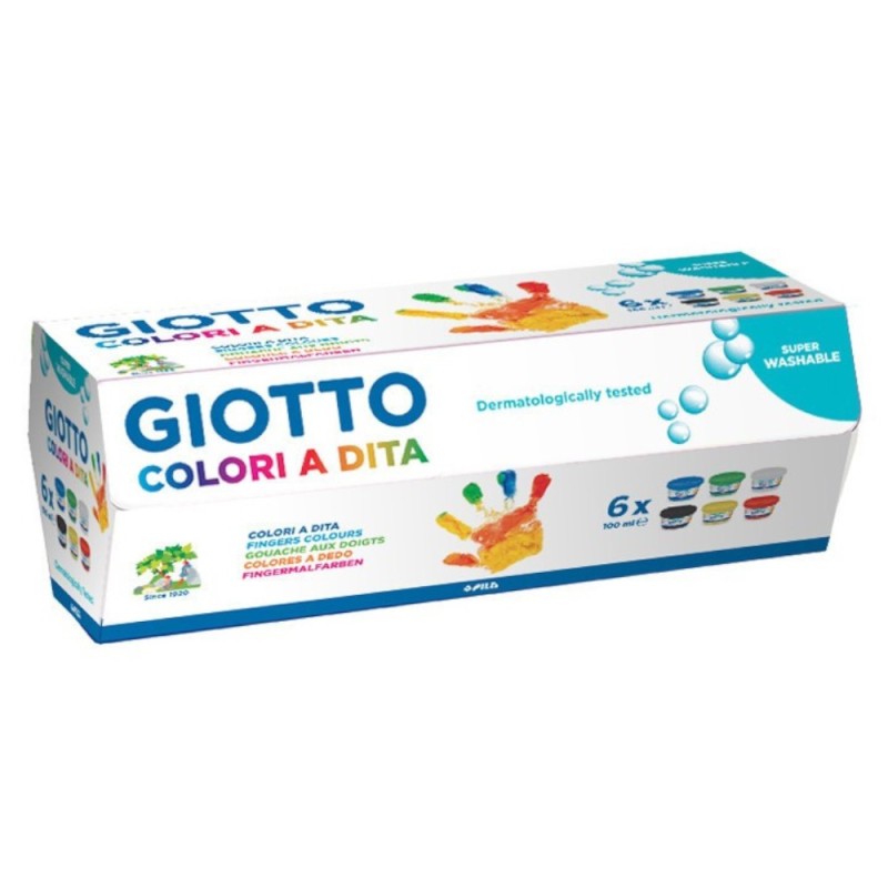 Reducere 25% - 2 Seturi Pictura cu Degetele Giotto, 6 Culori 1 2 Seturi Pictura cu Degetele Giotto