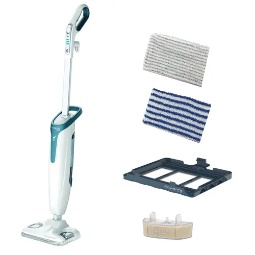 Reducere 4% - Mop cu abur Rowenta RY6597WH Steam Power, 1200W, 0.6L, filtru anticalcar, 3 setari ale aburului (Alb) 1 Mop cu abur Rowenta RY6597WH Steam Power