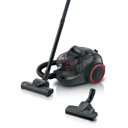 Reducere 25% - Aspirator fara sac Serie 4 Bosch BGC21POW1, Tehnologie Power AirCycle, perie rotativa Turbo, 2 litri, 550 W, 10 ani garantie motor, consum anual de energie: 26.7 kWh/an, Negru Rosu 1 Aspirator fara sac Serie 4 Bosch BGC21POW1