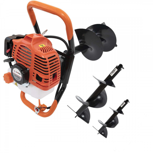 Reducere 19% - Set Motoburghiu pamant Campion 2.5 CP + 3x Burghii 150/250/300/800 mm 1 Set Motoburghiu pamant Campion 2.5 CP + 3x Burghii 150/250/300/800 mm