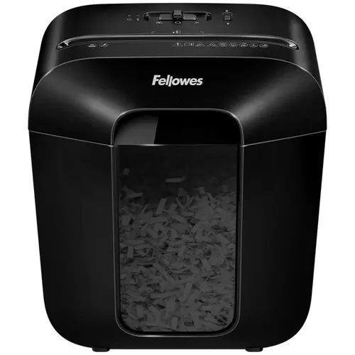 Reducere 5% - Distrugator de documente Fellowes Powershred LX25, 6 coli, Cross-Cut, 11.5 L (Negru) 1 Distrugator de documente Fellowes Powershred LX25