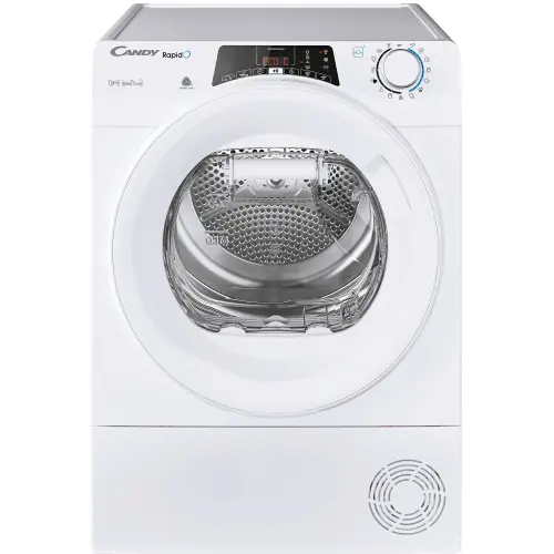 Reducere 14% - Uscator de rufe Candy Rapido ROE H9A2TE-S, Pompa de caldura, 9 kg, Clasa E, WiFi, Easy case, Senzor uscare, Antisifonare (Alb) 1 Uscator de rufe Candy Rapido ROE H9A2TE-S
