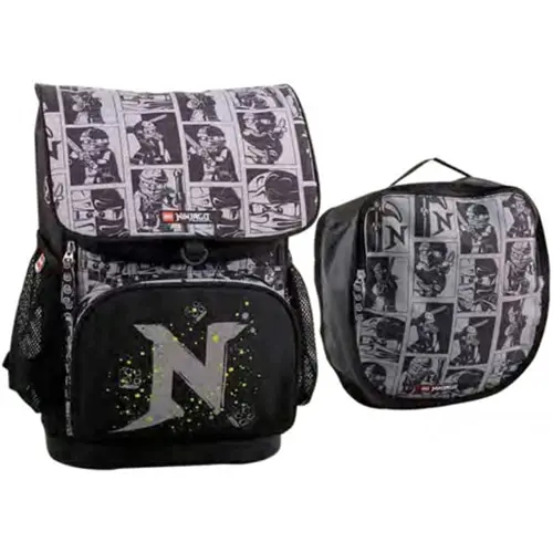 Reducere 36% - Ghiozdan scoala Optimo + sac sport LEGO Core Line - design NinjaGo Shadow, 28 x 20 x 41 cm 1 Ghiozdan scoala Optimo + sac sport LEGO Core Line - design NinjaGo Shadow