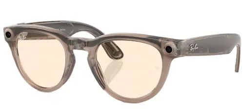 Reducere 11% - Ochelari de soare Smart Ray-ban META Headliner Shiny Stone RW4009, Wi-Fi 6, Bluetooth, Aparat foto cu filmare, Asistent vocal, 32GB Flash, Meta AI integrat, Lentile Galbene (Gri/Verde) 1 Ochelari de soare Smart Ray-ban META Headliner Shiny Stone RW4009