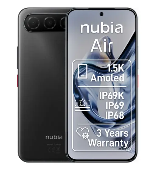 Reducere 33% - Telefon Mobil ZTE nubia Air, Procesor Unisoc T8300 Octa-Core, Ecran AMOLED 6.78inch, 8GB RAM, 256GB Flash, Camera Duala 50+2MP, Wi-Fi, 5G, Dual Sim, Android (Negru) 1 Telefon Mobil ZTE nubia Air