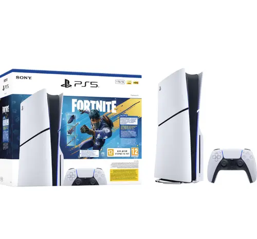 Reducere 6% - Bundle Consola PlayStation 5 (PS5) Slim, 1TB SSD, Disc Edition, Fortnite Flowering Chaos 1 Bundle Consola PlayStation 5 (PS5) Slim