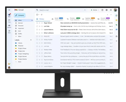 Reducere 7% - Monitor IPS Lenovo ThinkVision 27inch E27-40, Full HD (1920 x 1080), VGA, HDMI, DisplayPort, Boxe, Pivot, 100 Hz, 4 ms (Negru) 1 Monitor IPS Lenovo ThinkVision 27inch E27-40