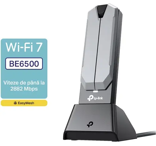 Reducere 10% - Adaptor Wireless TP-Link Archer TBE400UH, BE6500, Tri-Band, Wi-Fi 7, MLO 1 Adaptor Wireless TP-Link Archer TBE400UH