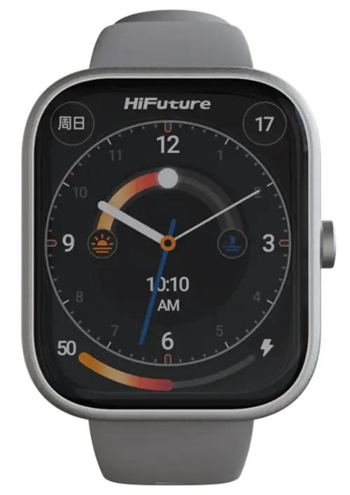 Reducere 40% - Smartwatch HiFuture LUME, carcasa aluminiu, Apeluri Bluetooth, pana la 7 zile autonomie, 1 ATM (Argintiu) 1 Smartwatch HiFuture LUME