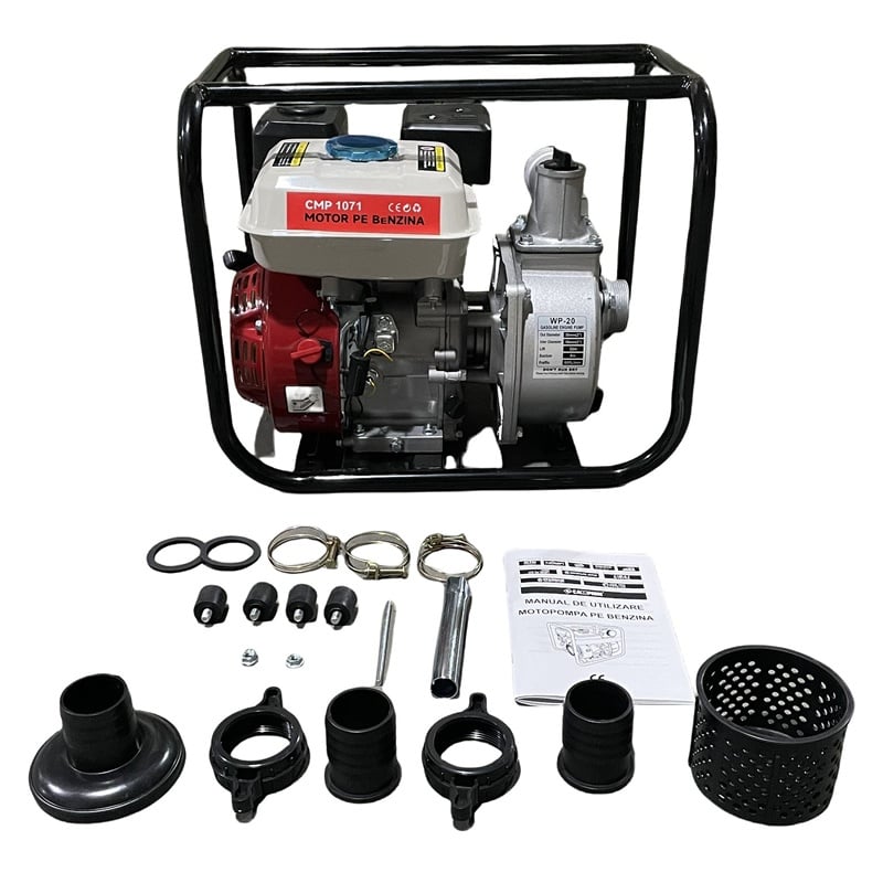 Reducere 35% - 7.5cp Motopompa benzina 2 toli inch, 3600rpm, 200cmc, 4 timpi, 30m inaltime, Campion CMP1071 2 3600rpm