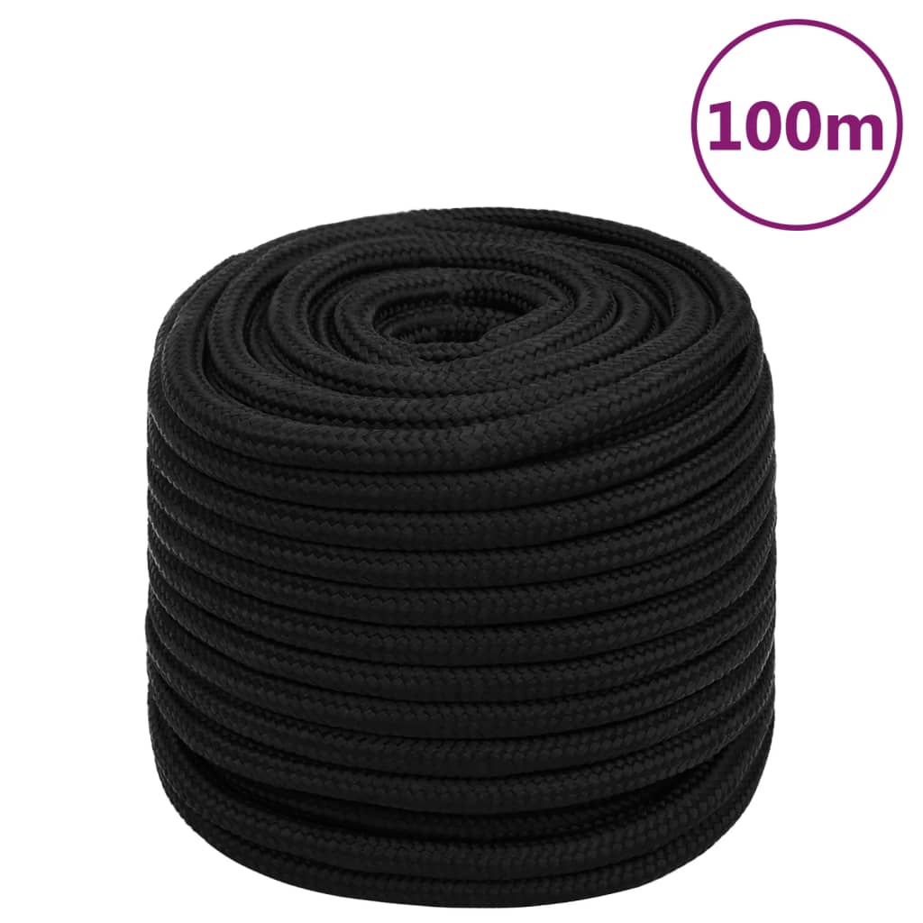 Reducere 78% - Gossi franghie de lucru, negru, 18 mm, 100 m, poliester 1 Gossi franghie de lucru