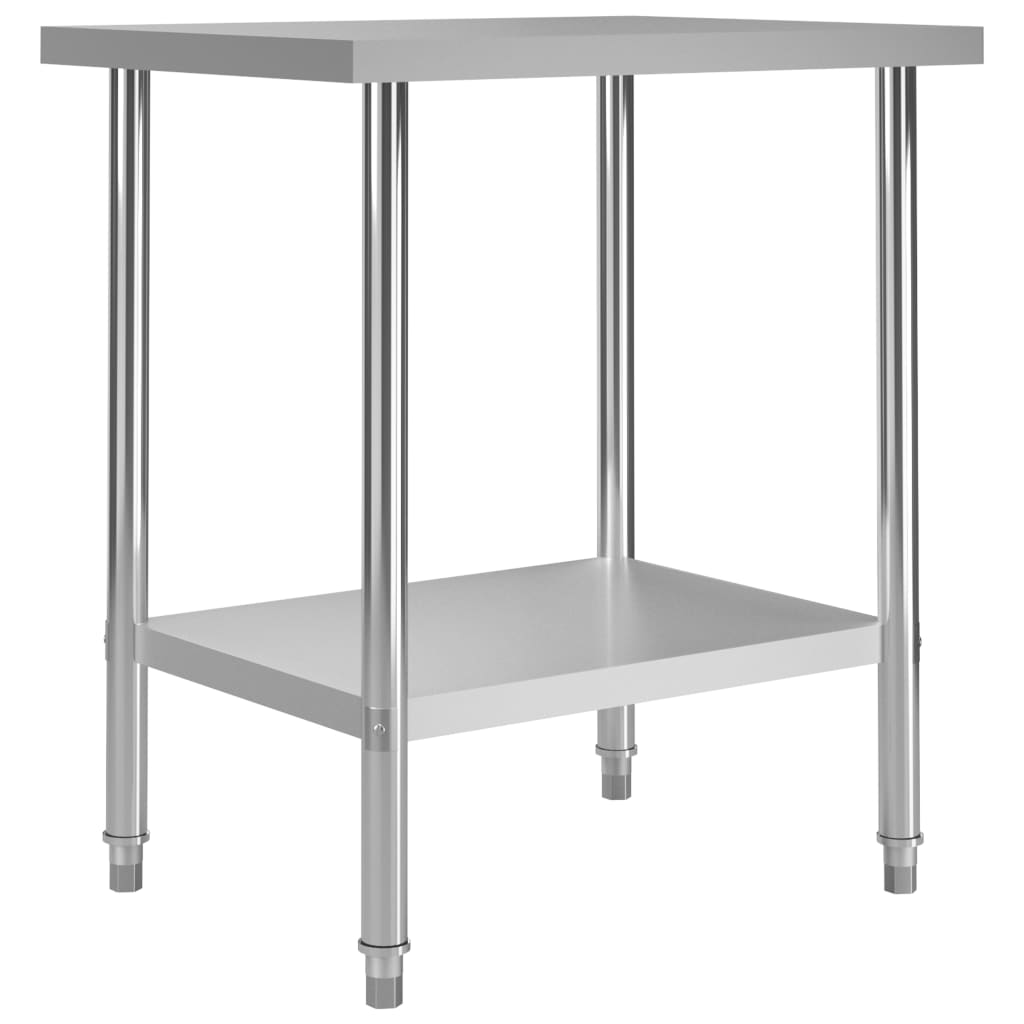 Reducere 64% - Gossi masa de lucru bucatarie, 80 x 60 x 85 cm, otel inoxidabil 1 Gossi masa de lucru bucatarie