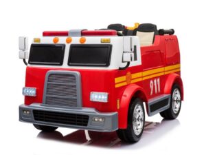 Masinuta electrica pentru copii de POMPIERI cu 2 locuri (911) Rosu - Autokids.ro
