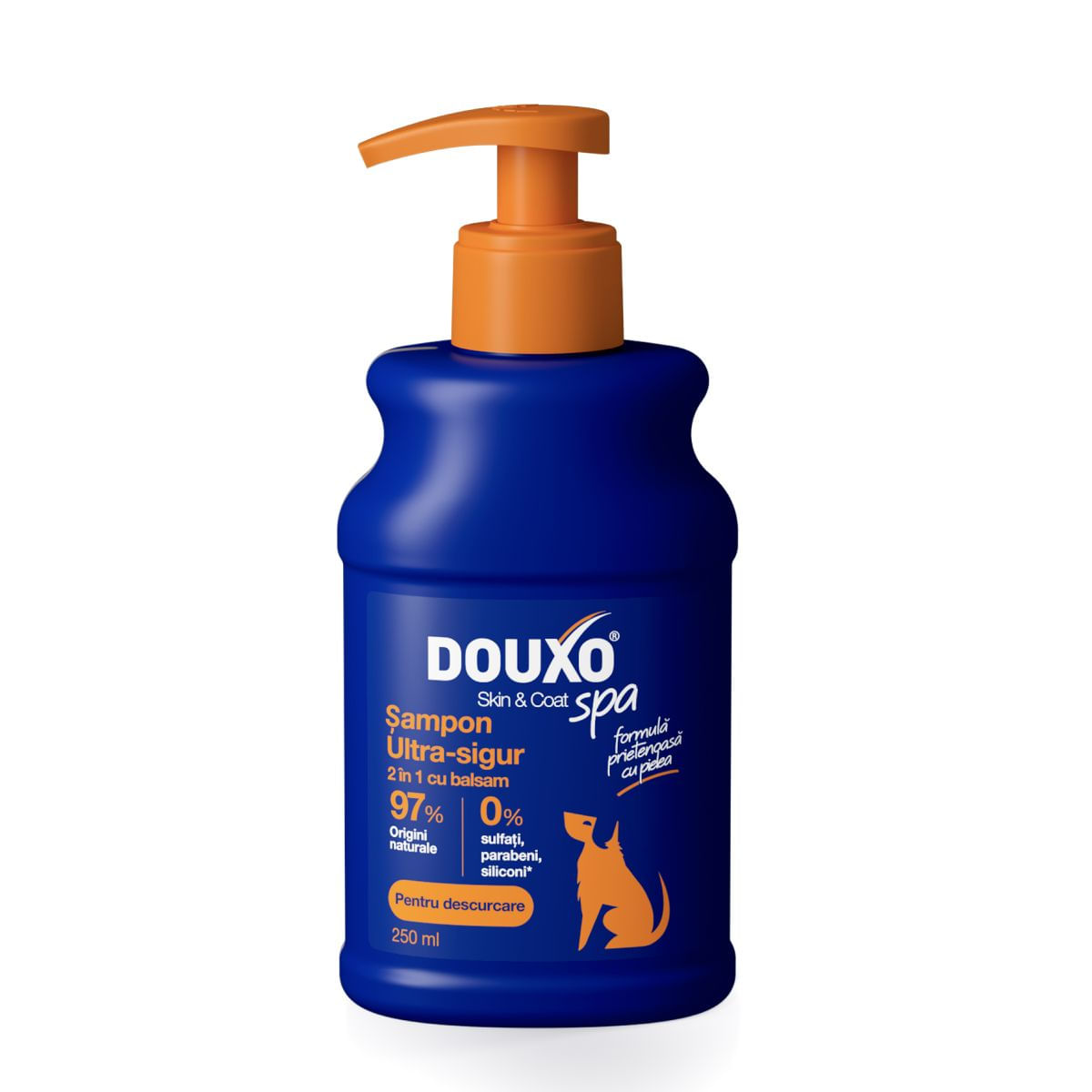 Reducere 29% - DOUXO SPA Shampoo 2 in 1 Conditioning, șampon și balsam 2în1 câini, descâlcirea blănii, Vanilie și Nucă de cocos, flacon, 250ml 2 șampon și balsam 2în1 câini