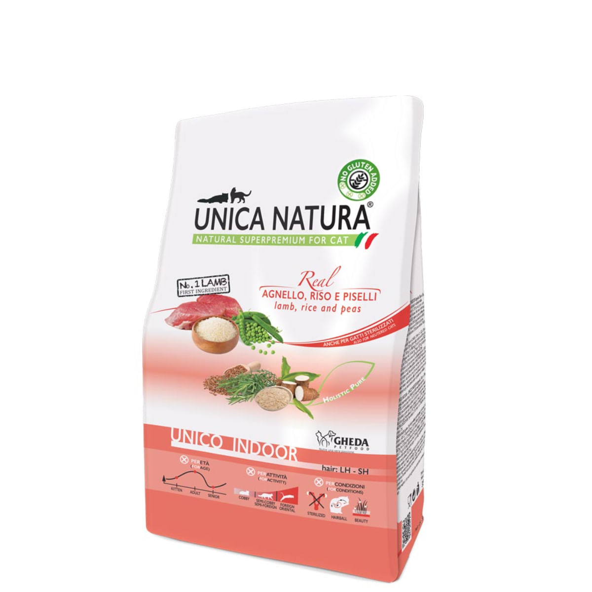 Reducere 30% - UNICA Natura Indoor, Miel și Orez, hrană uscată pisici, 1.5kg 2 Miel și Orez