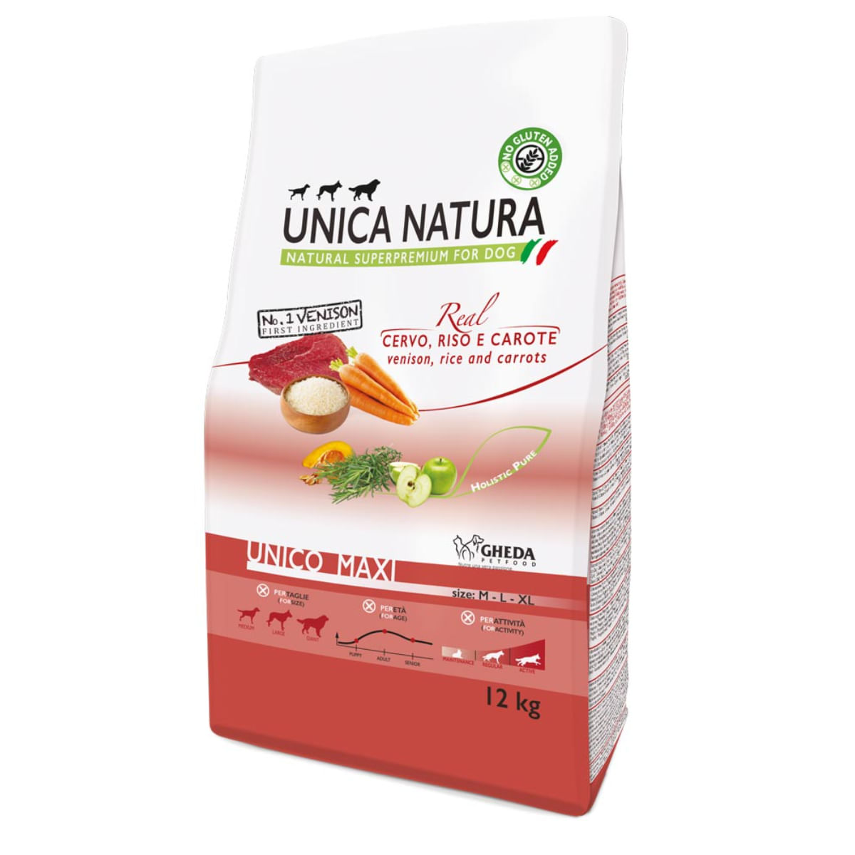 Reducere 30% - UNICA Natura Maxi, L-XL, Căprioară și Orez, hrană uscată câini, 2.5kg 2 L-XL
