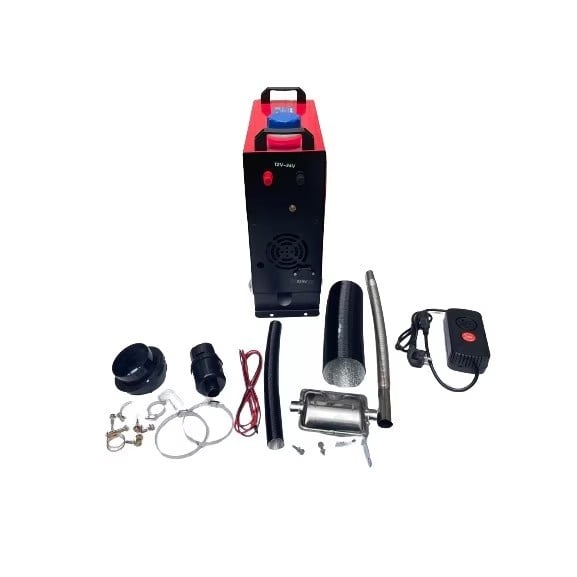 Reducere 15% - Aeroterma pe motorina 8kW, rezervor 5L, sirocou 220V/12V/24V, cu evacuare, telecomanda, afisaj digital, Campion CMP1455 2 rezervor 5L