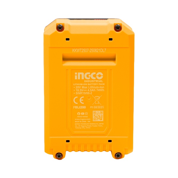 Reducere 23% - Baterie Acumulator 20V 5Ah P20S, Ingco FBLI2003 2 Ingco FBLI2003