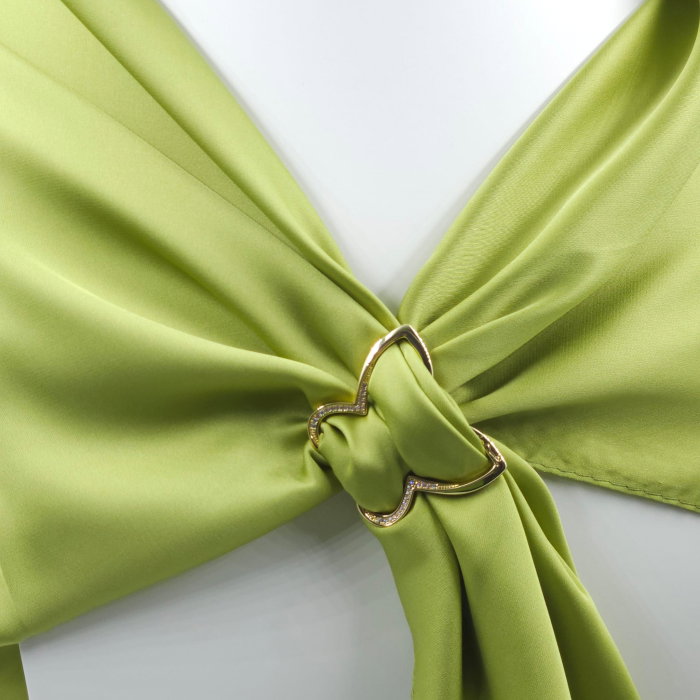 Reducere 17% - Brosa inel pentru esarfa cu forma de fluture auriu cu pietricele foarte fine 1 Brosa inel pentru esarfa cu forma de fluture auriu cu pietricele foarte fine