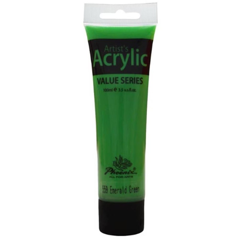 Reducere 20% - Culoare Acrilica Artists Acrylic Phoenix, Verde Smarald, 100 ml 1 Culoare Acrilica Artists Acrylic Phoenix