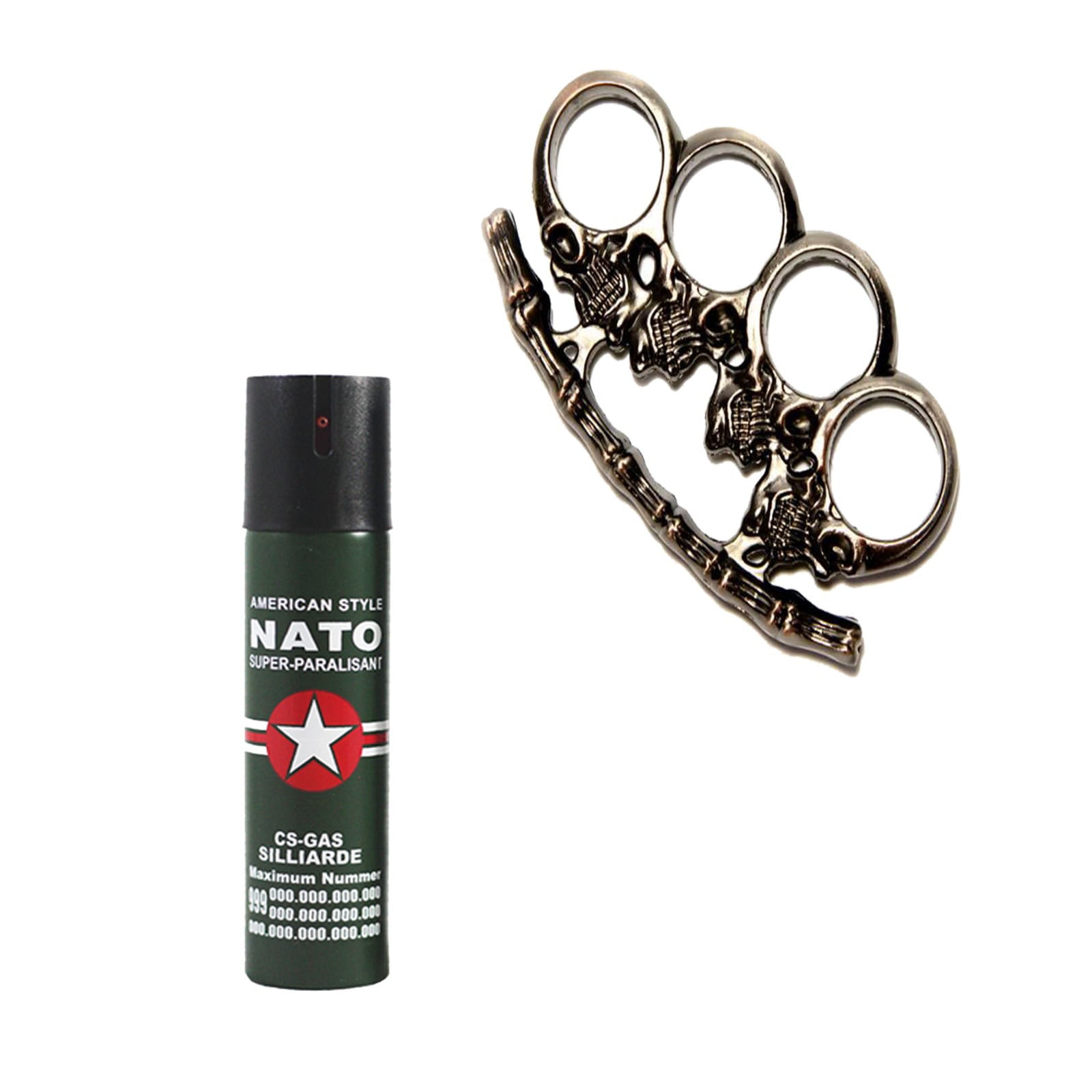 Reducere 50% - Spray NATO 60 ml, cadou rozeta, craniu, 1 cm, auriu 1 Spray NATO 60 ml